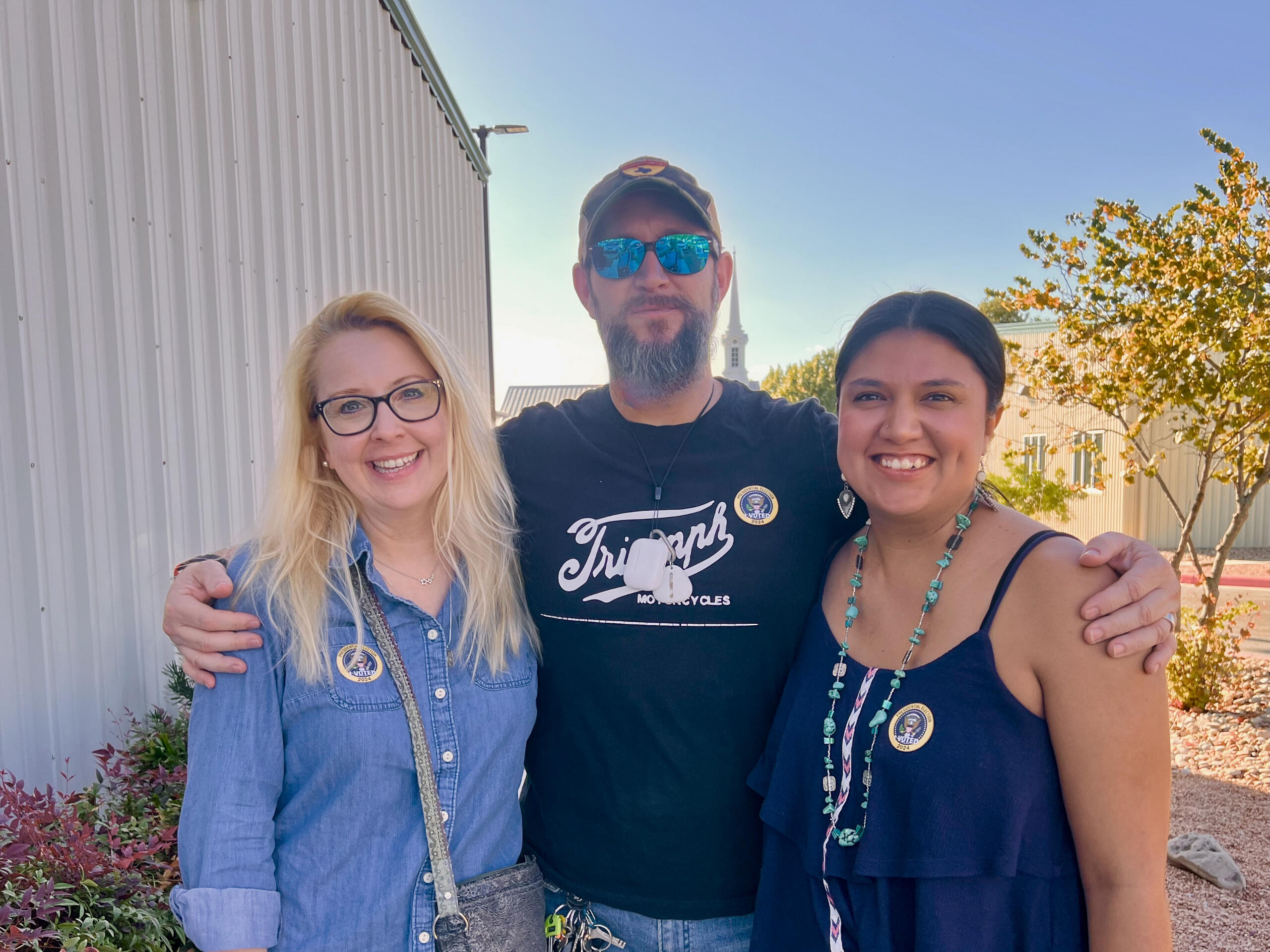Voting 2024 off north llano street in Fredericksburg Tx with my wife and daughter.